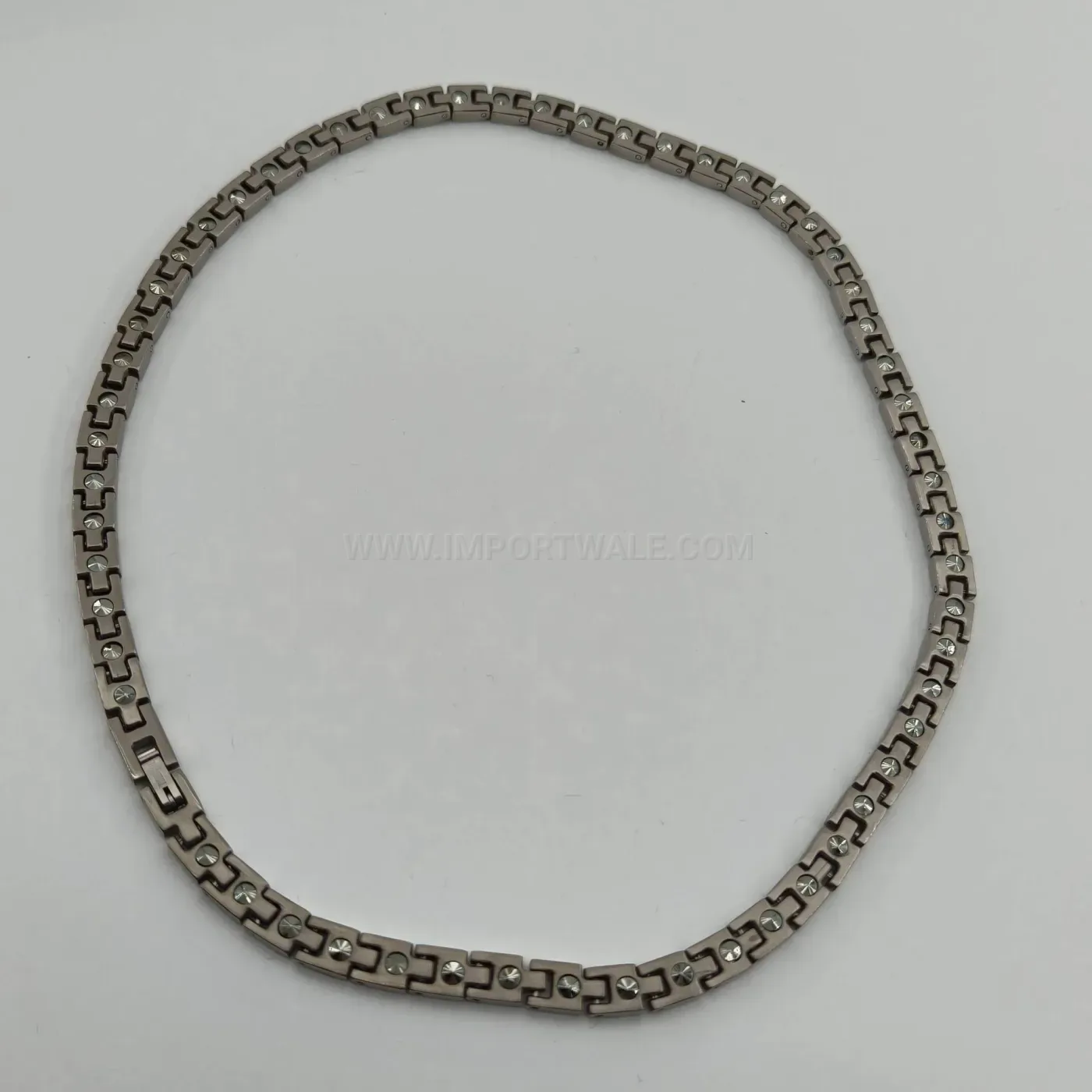 Designer Pure Titanium Cuban Chain Bio Magnetic Collarbone Necklace