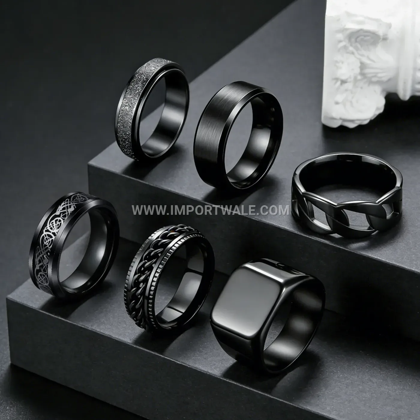 Rotating Stainless Steel Spinner Ring with Plated Electroplated Finish