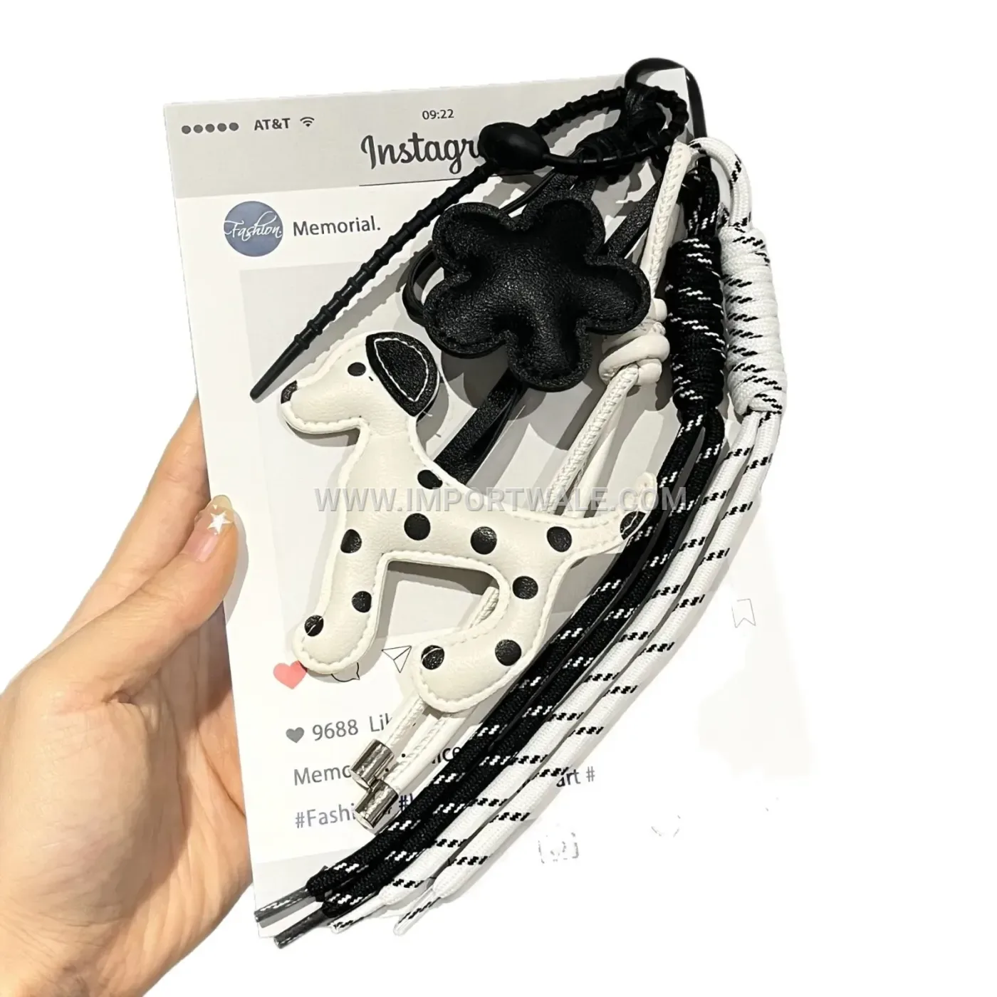 Cute Spotted Dalmatian Dog Bag Creative Key chains Keyring