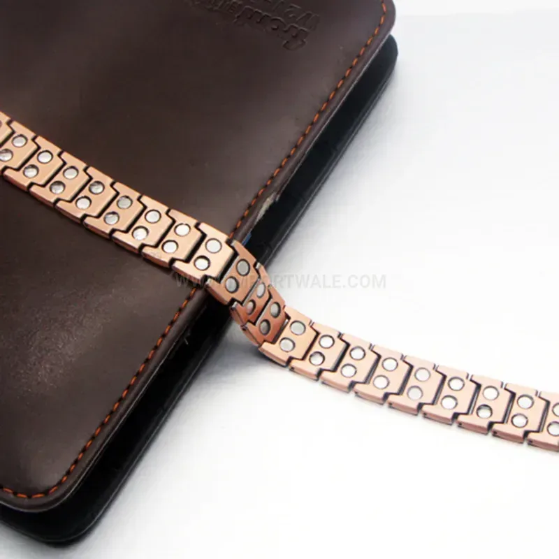 Trendy Men Double Row Neodymium Bio Magnetic Cross Copper Bracelet