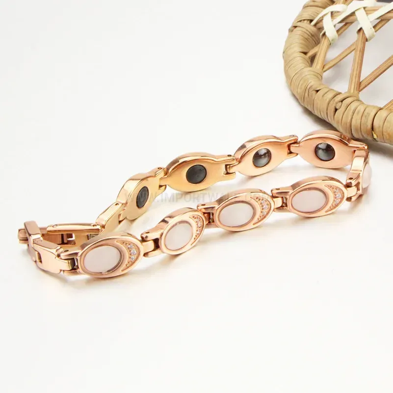 Stylish Cat Eye Stone Crystal Bio Magnetic Bracelet