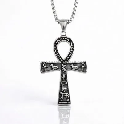 Retro Cast Stainless Steel Ancient Egyptian Totem Pendant