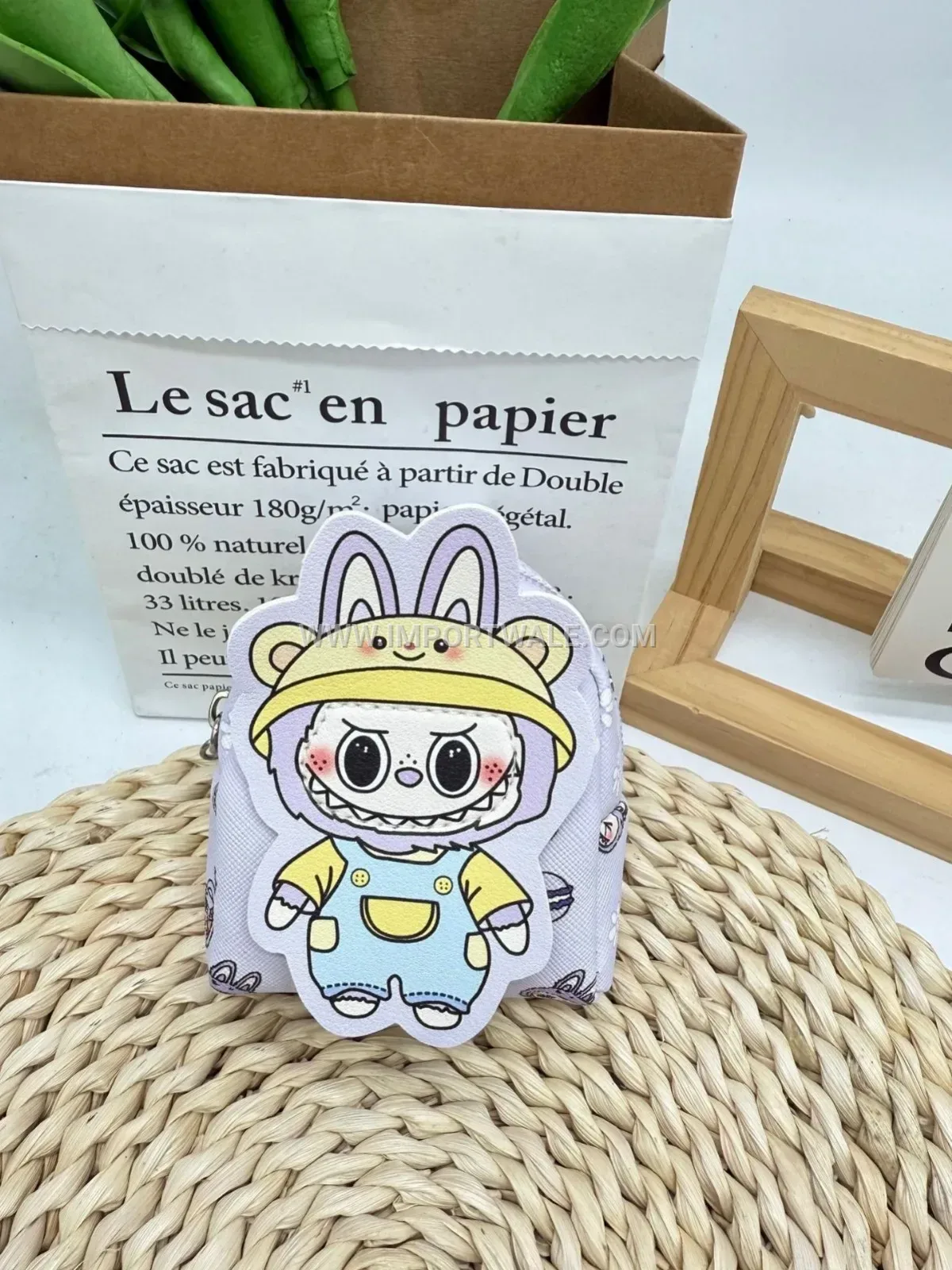 Playful Cartoon Backpack Mini Pouch Charm