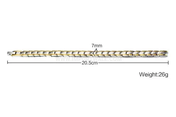 Chic Minimalist Titanium Steel Bio Magnetic Link Bracelet