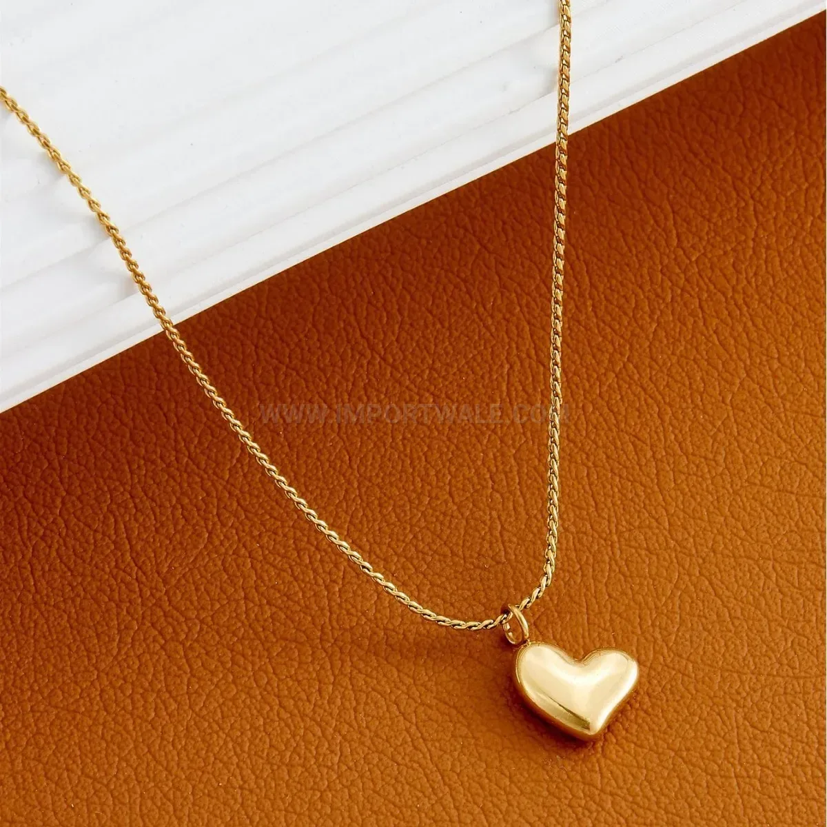 Trendy Titanium Steel Heart Pendant Necklace