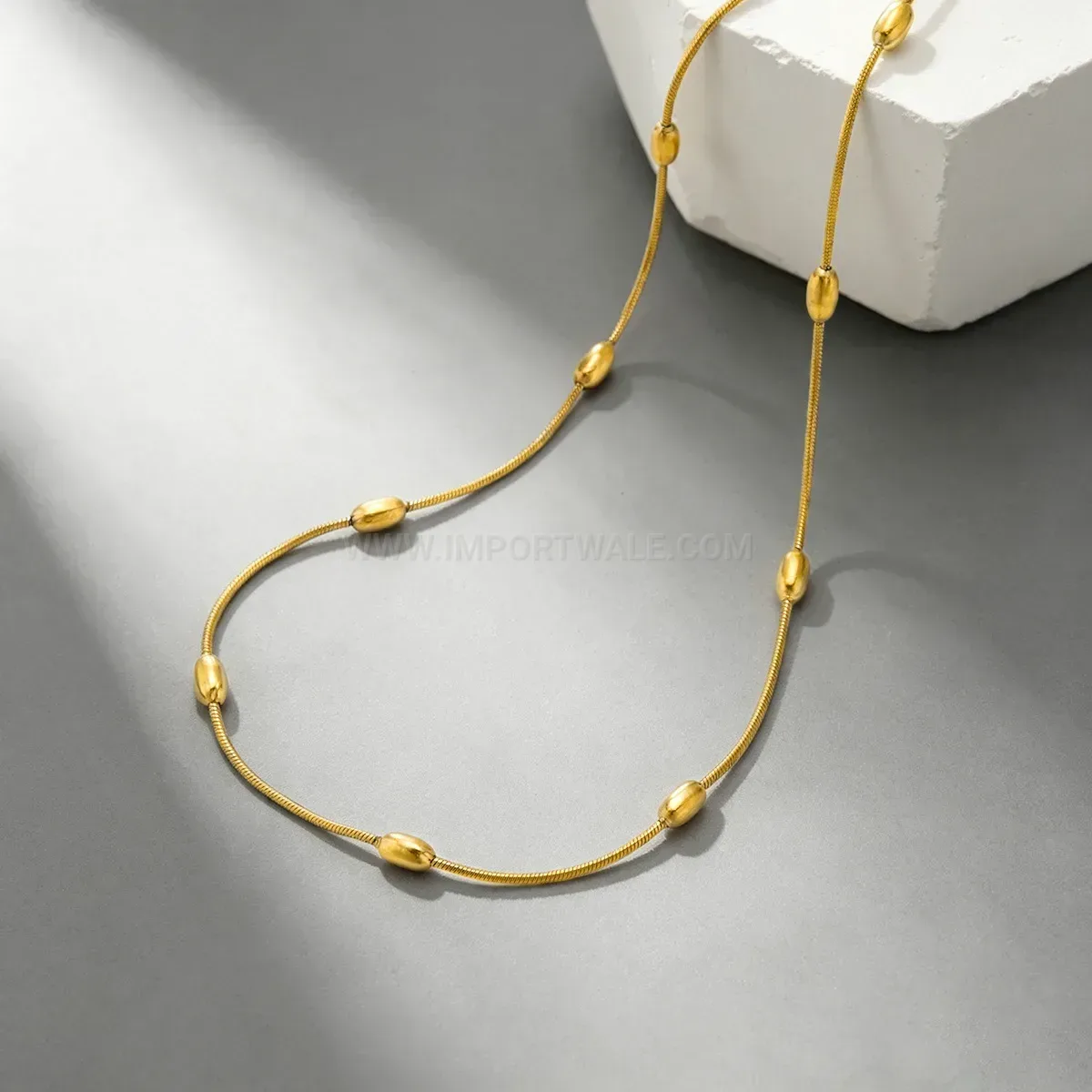 Minimalist Gold Stainless Steel Wrap Chain Bracelet