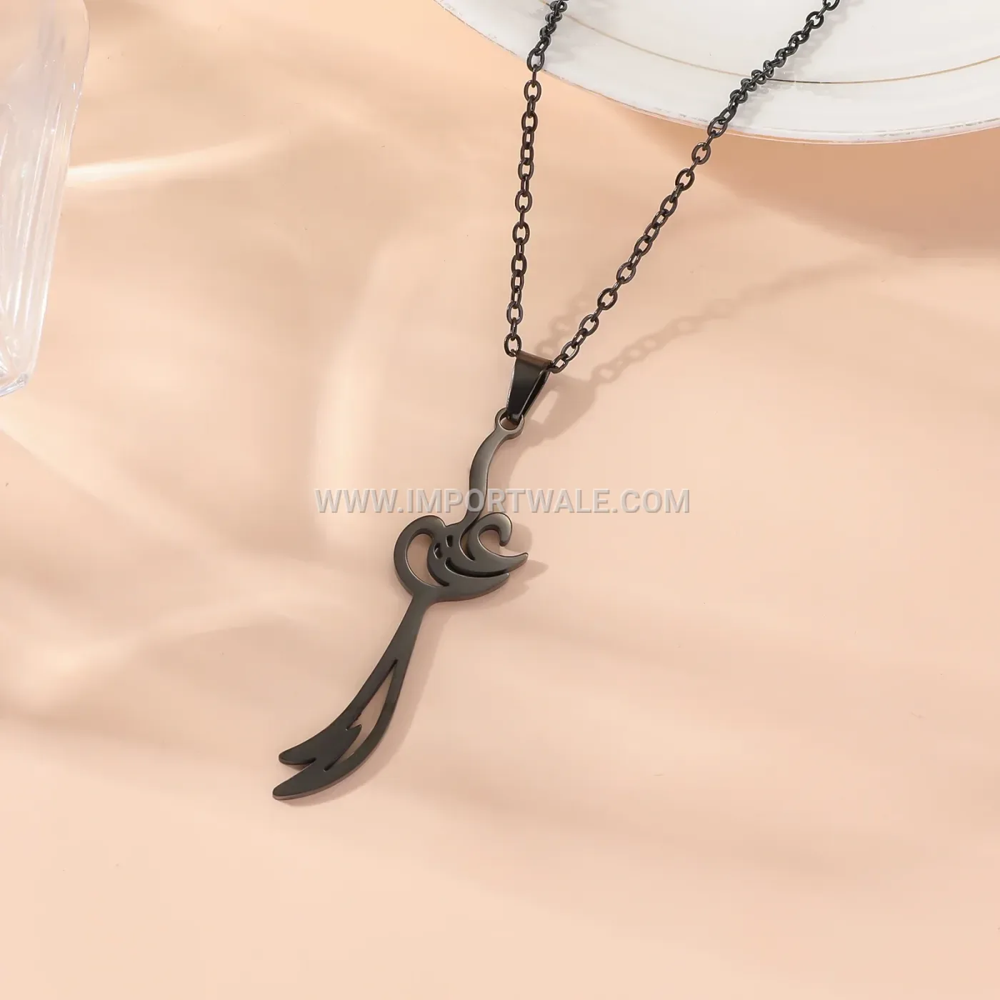 Minimalist Stainless Steel Zulfiqar Sword Pendant Necklace