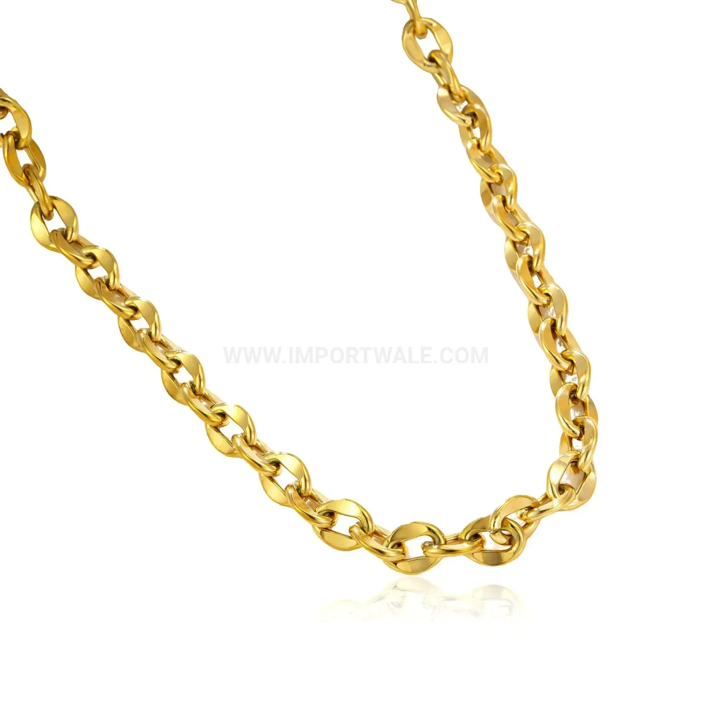 Bold Lip Motif Titanium Steel Geometric Chain Necklace