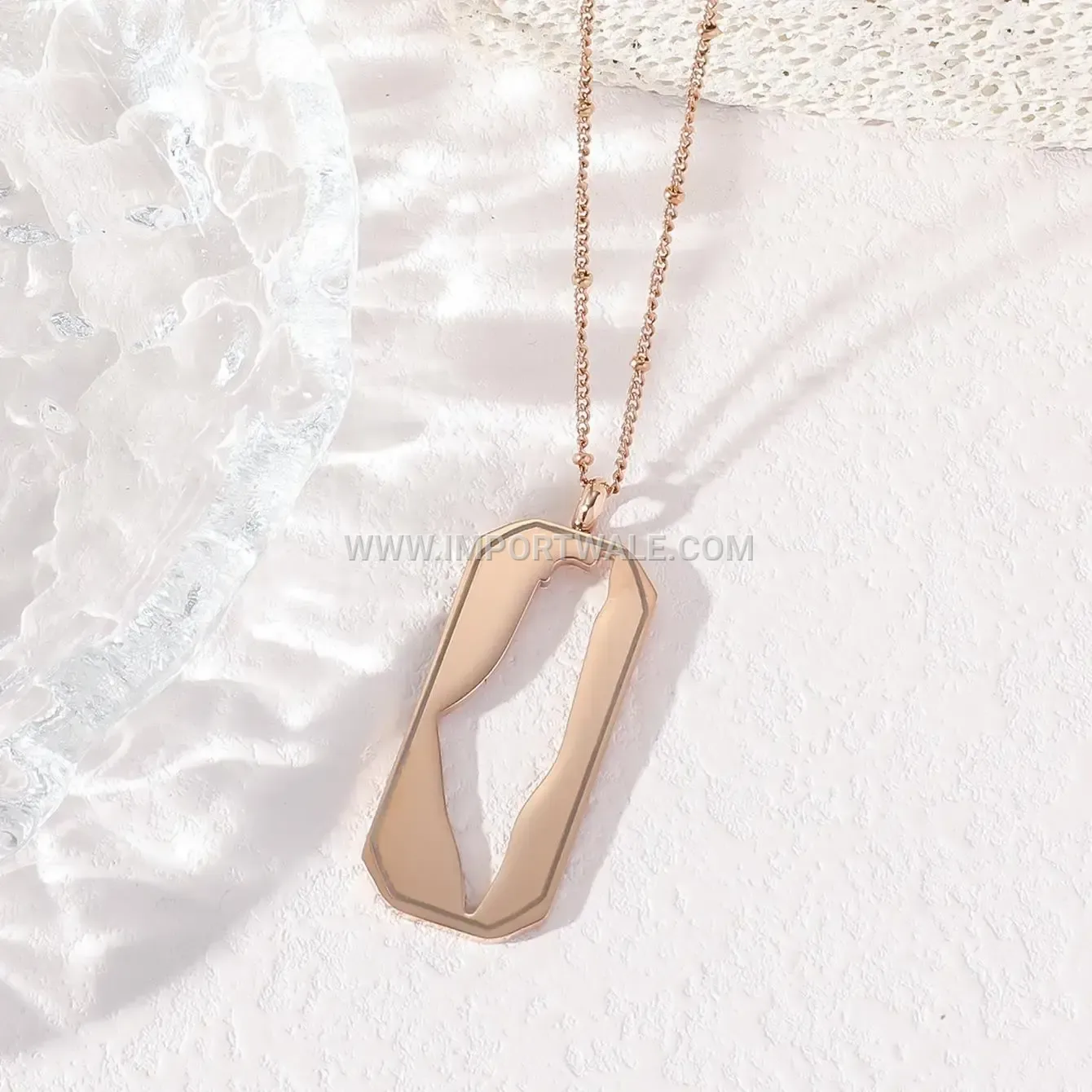 Hollow Palestine Map Arabic Calligraphy Stainless Steel Pendant Necklace