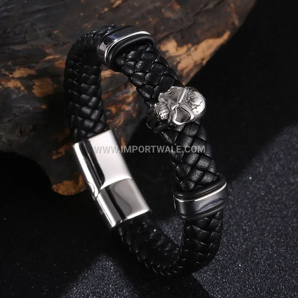 Embossed Wheat Ear Open C Shape Stainless Steel Bangle