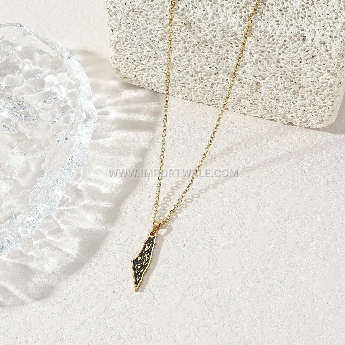 Stainless Steel Arabic Allah Calligraphy Script Pendant Necklace