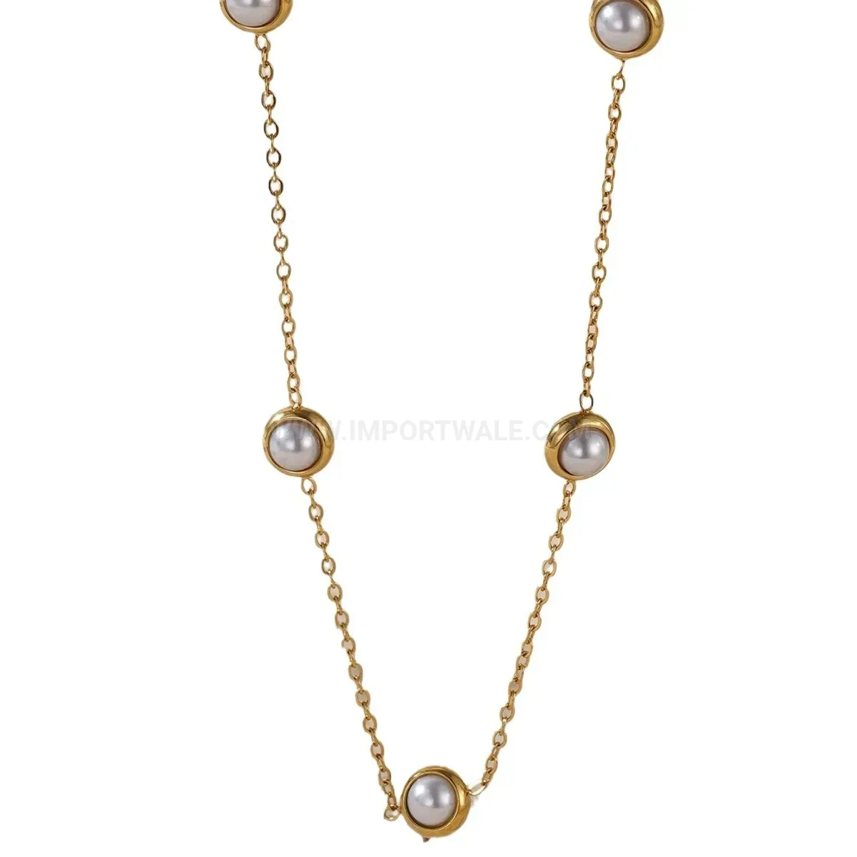 Minimalist White Pearl Titanium Steel Jewelry Set