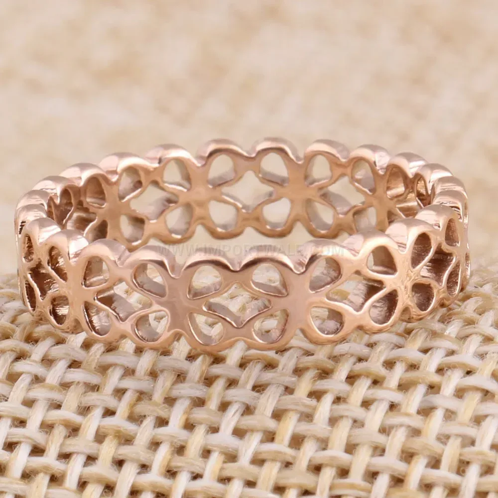 Premium Cutout Four Heart Stainless Steel Minimalist Ring