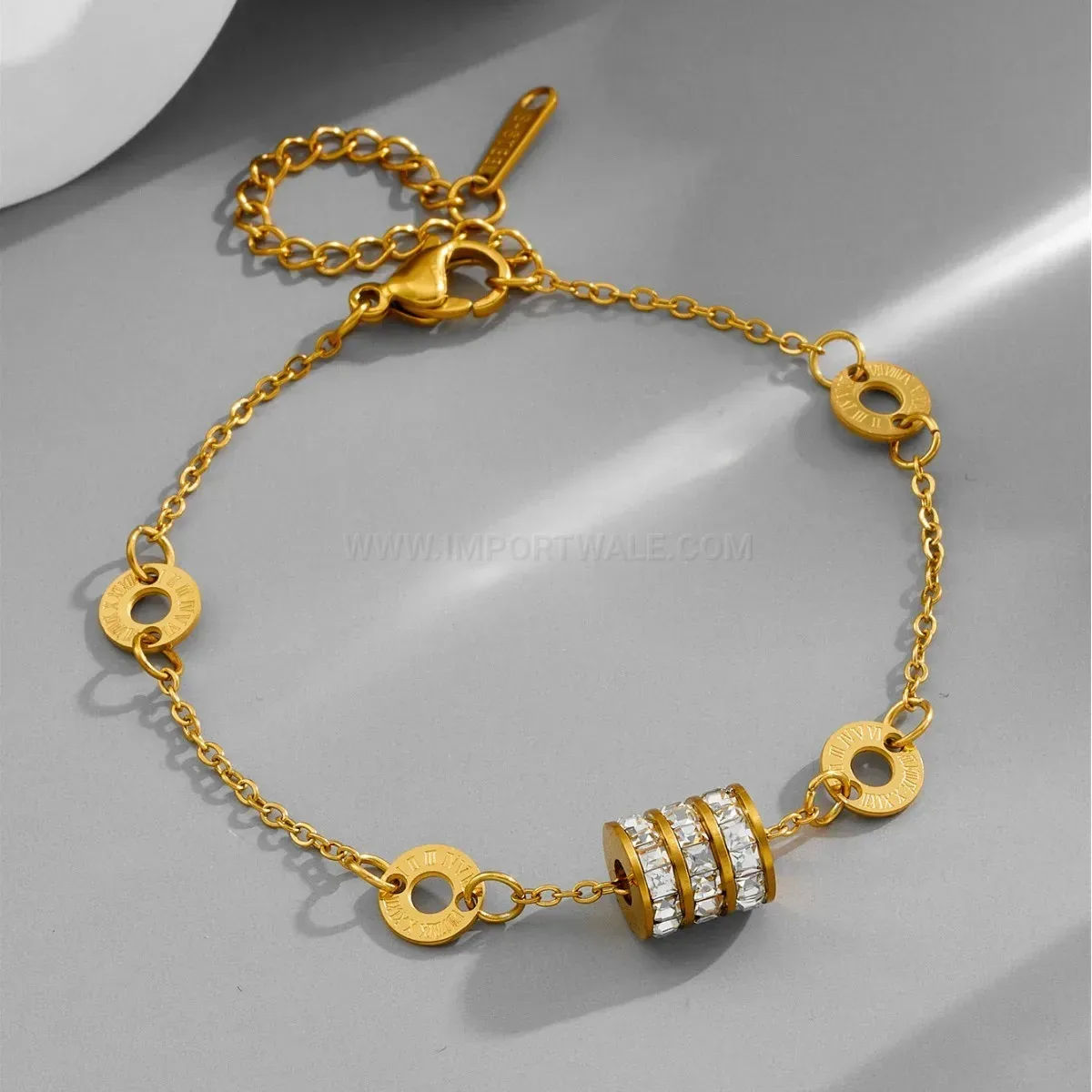 Fashion Geometric Titanium Steel Waist Charm Link Bracelet