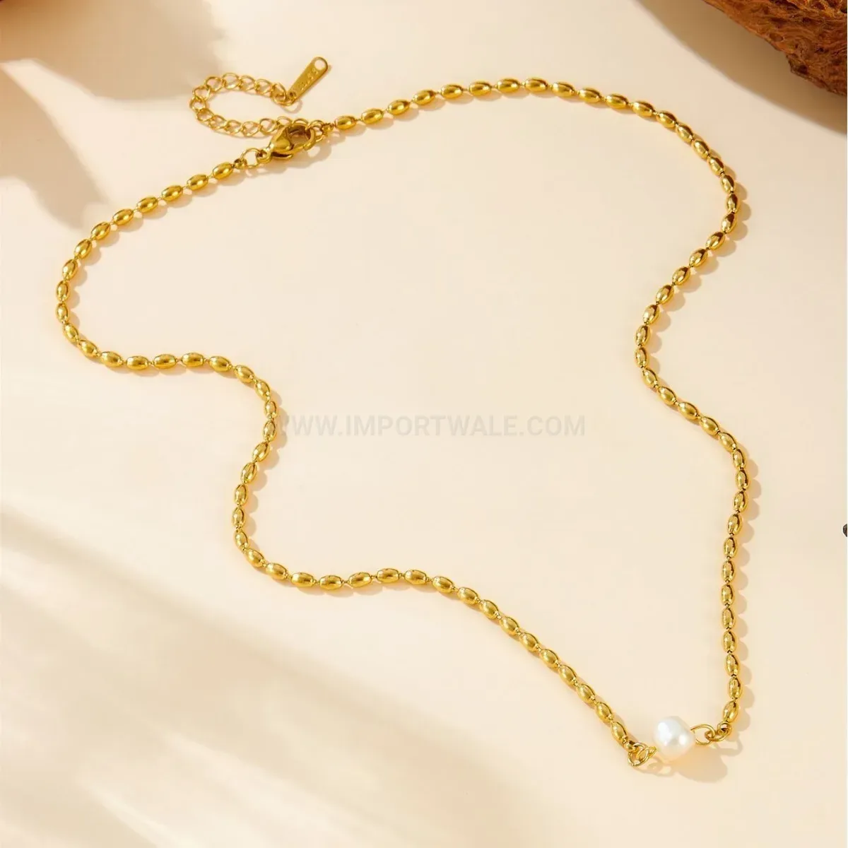 Premium Real Gold Plated Pearl Stainless Steel Jewelry Set