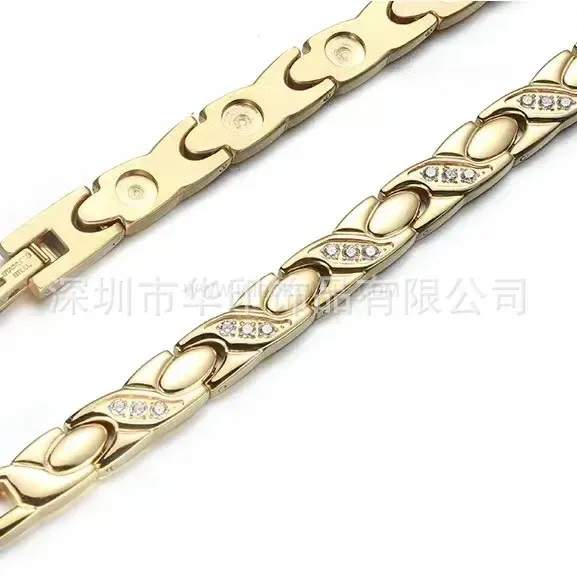 Trendy Stainless Steel Bio Energy Chain Necklace with Crown Motif