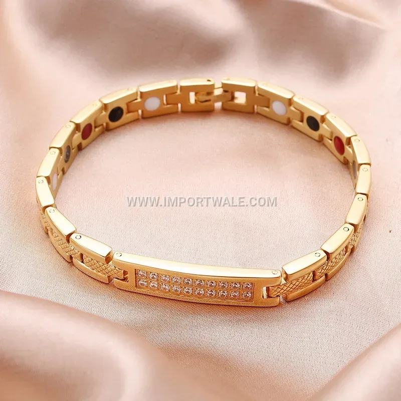 Minimalist Geometric Stainless Steel Magnetic Bangle Bracelet