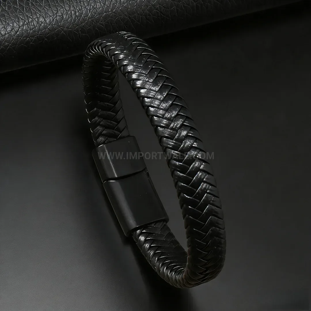 Designer Multi-Strand Handcrafted Leather Wrap Wristband for Men