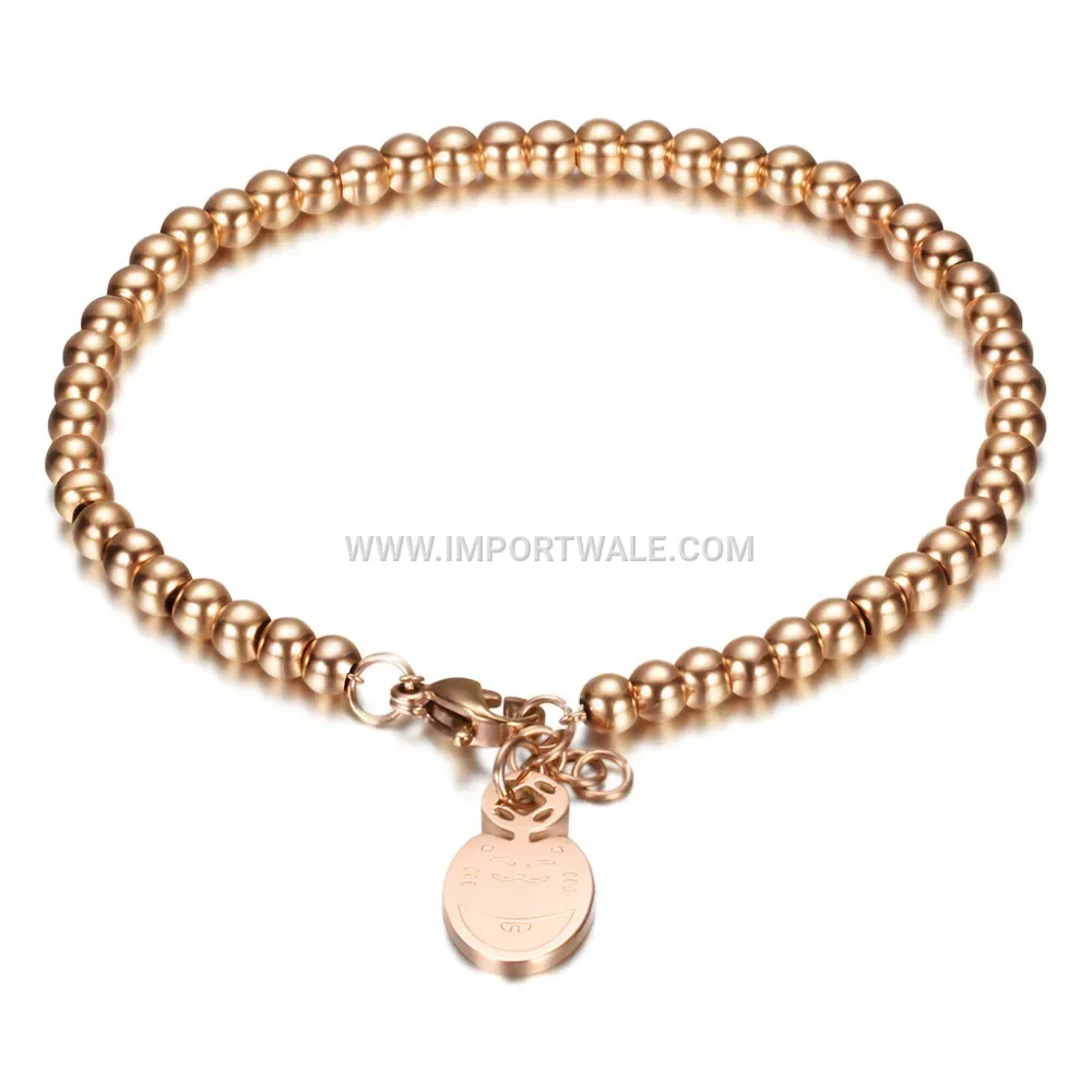 Polished Stainless Steel Cat Charm Tag Bracelet