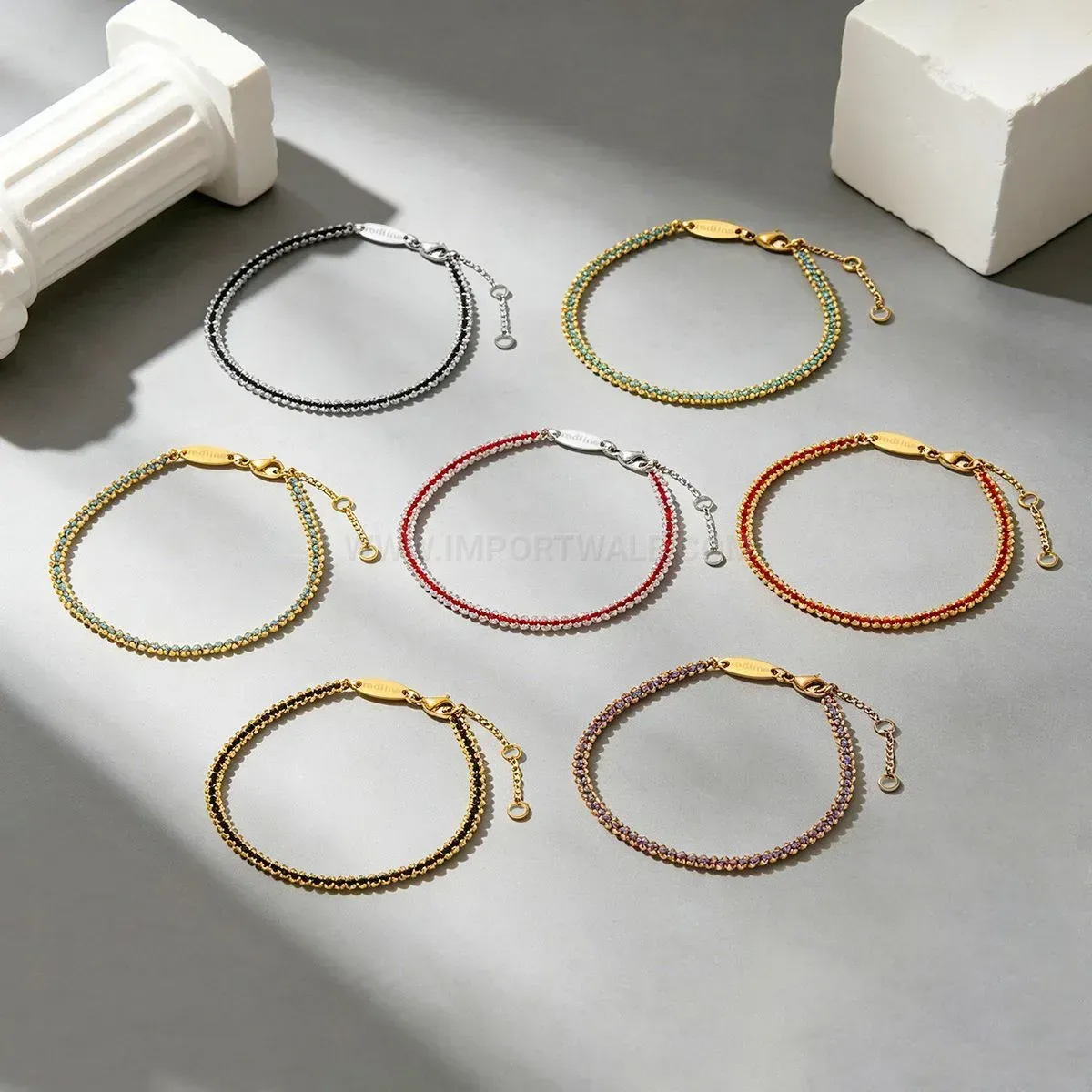 Stylish Minimalist Woven Cord Stainless Steel Bracelet With Vacuum Plating