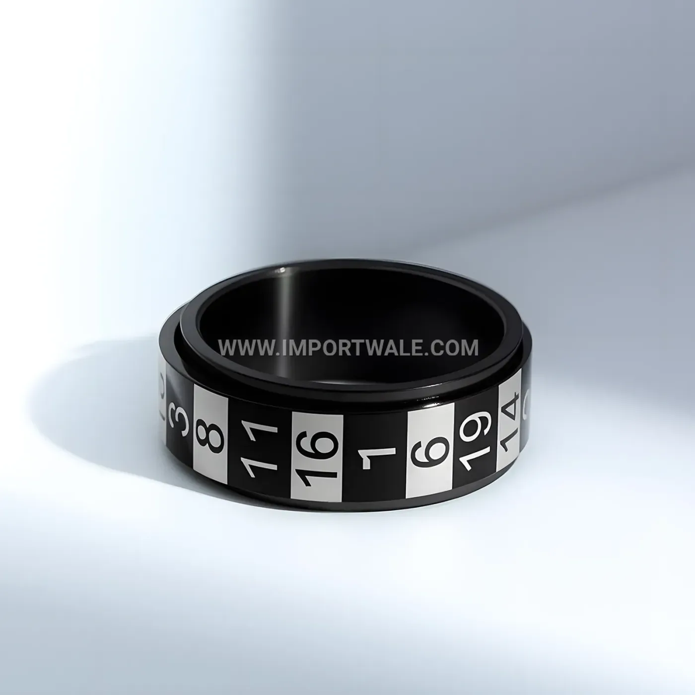 Stainless Steel Arabic Numerals Spinner Ring