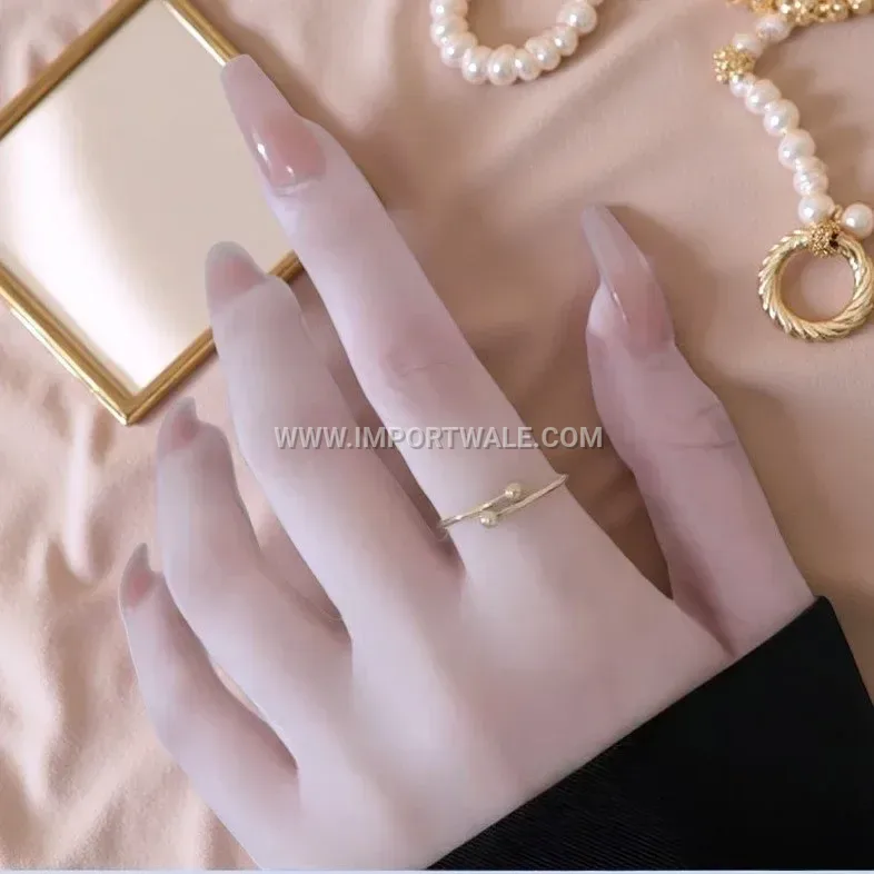 Open Adjustable 18K Gold Plated Stainless Steel Band