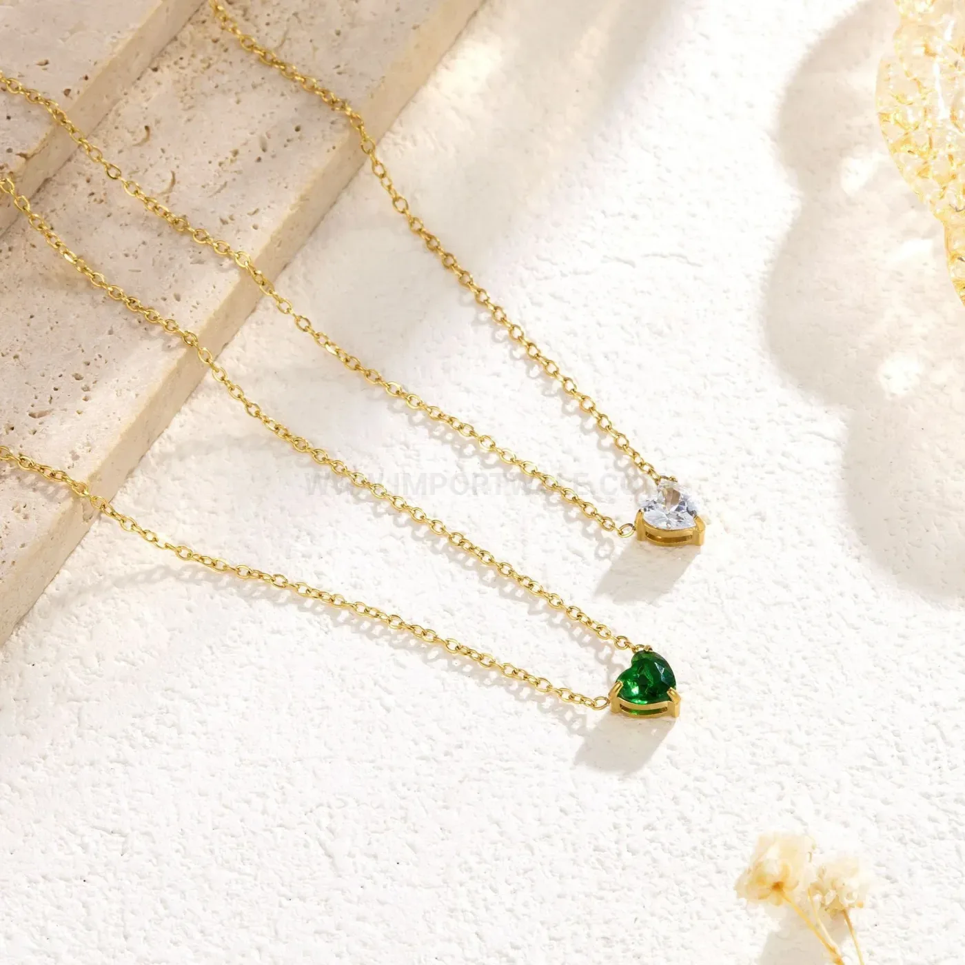 Fashion Stainless Steel Oval Zircon Pendant Collar Necklace
