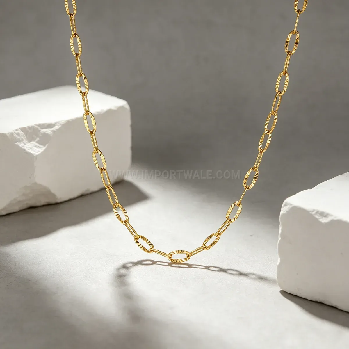 Minimalist Textured Chain Stainless Steel Jewelry Set