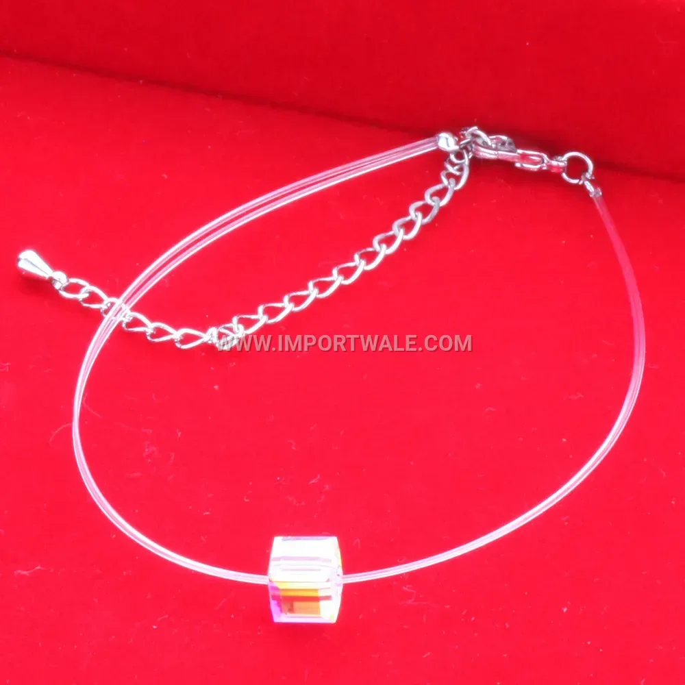 Handmade Austrian Crystal Fishline Bangle Bracelet
