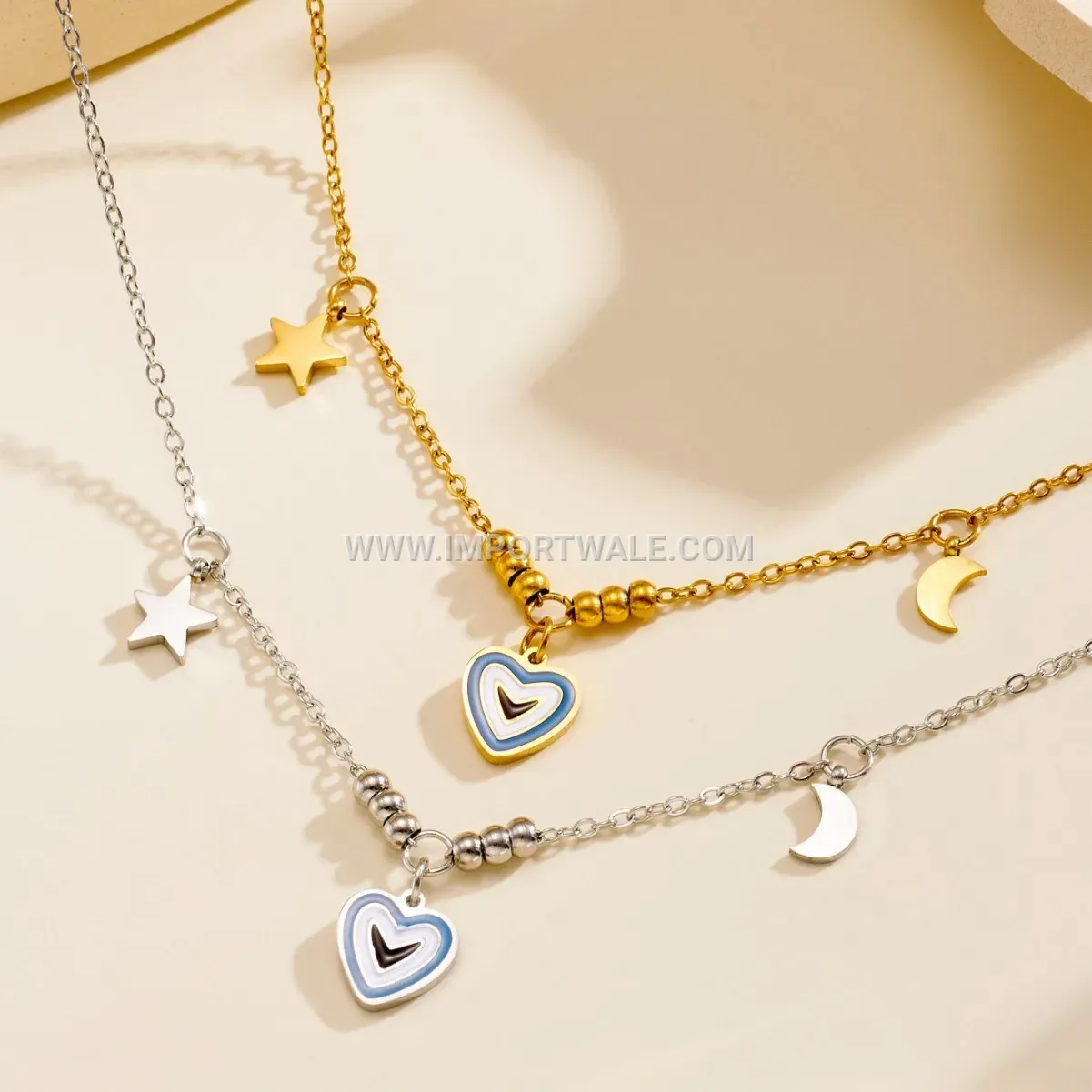 Delicate Stainless Steel Heart Charm Anklet for Women
