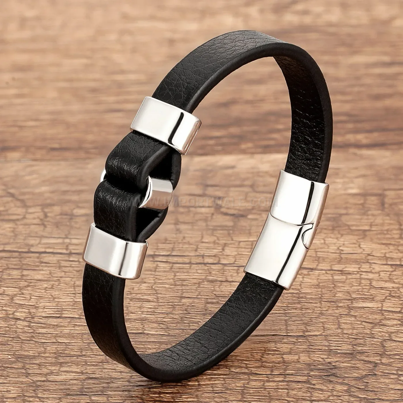 Handwoven Leather Cord Magnetic Clasp Wrap Bracelet