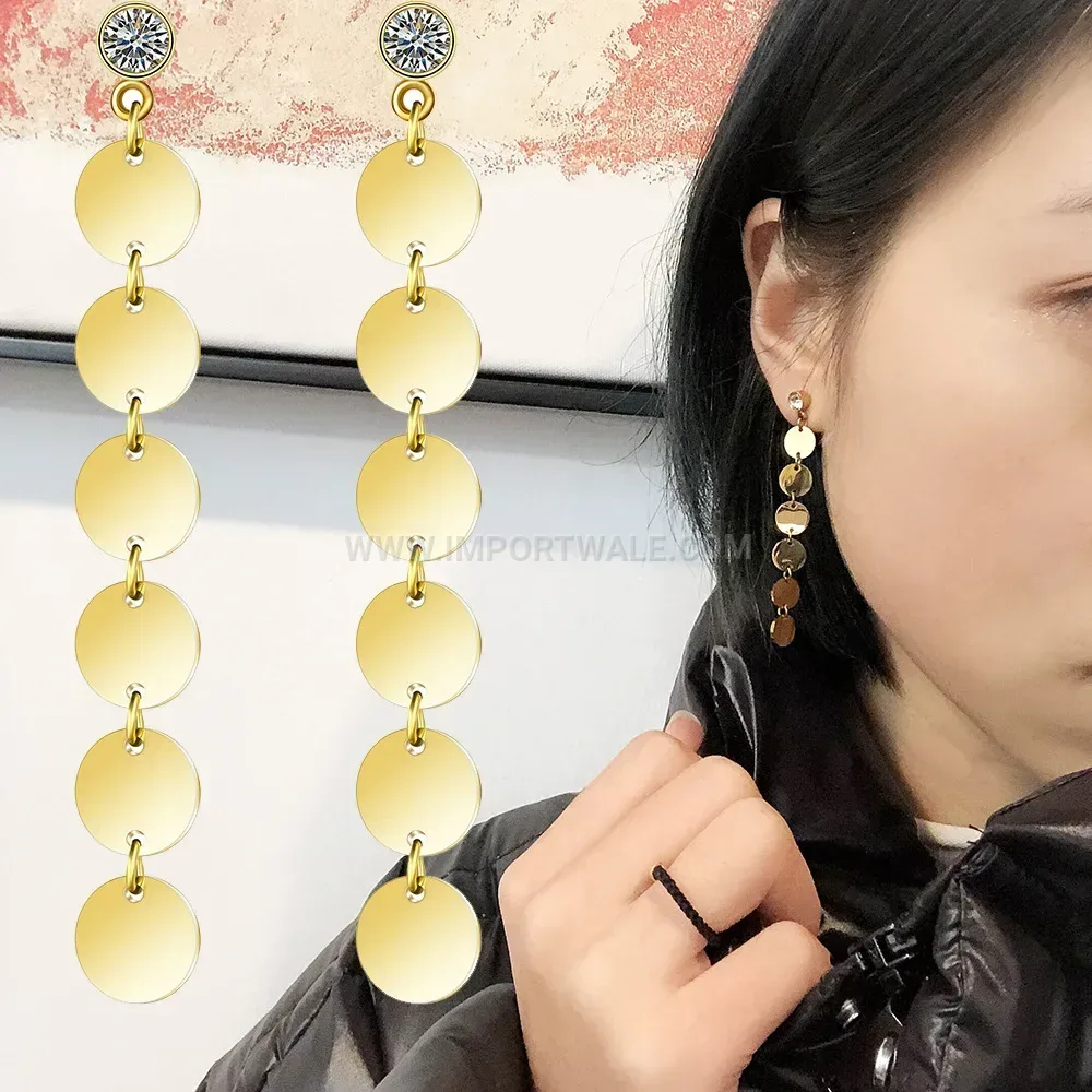 Sleek Stainless Steel Large Geometric Circle Hoop Earrings