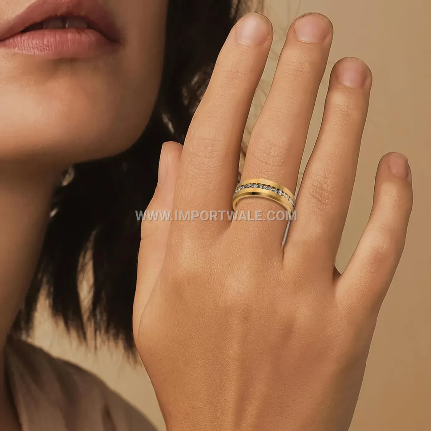 Vintage Radiant Cut Crystal Stainless Steel Band