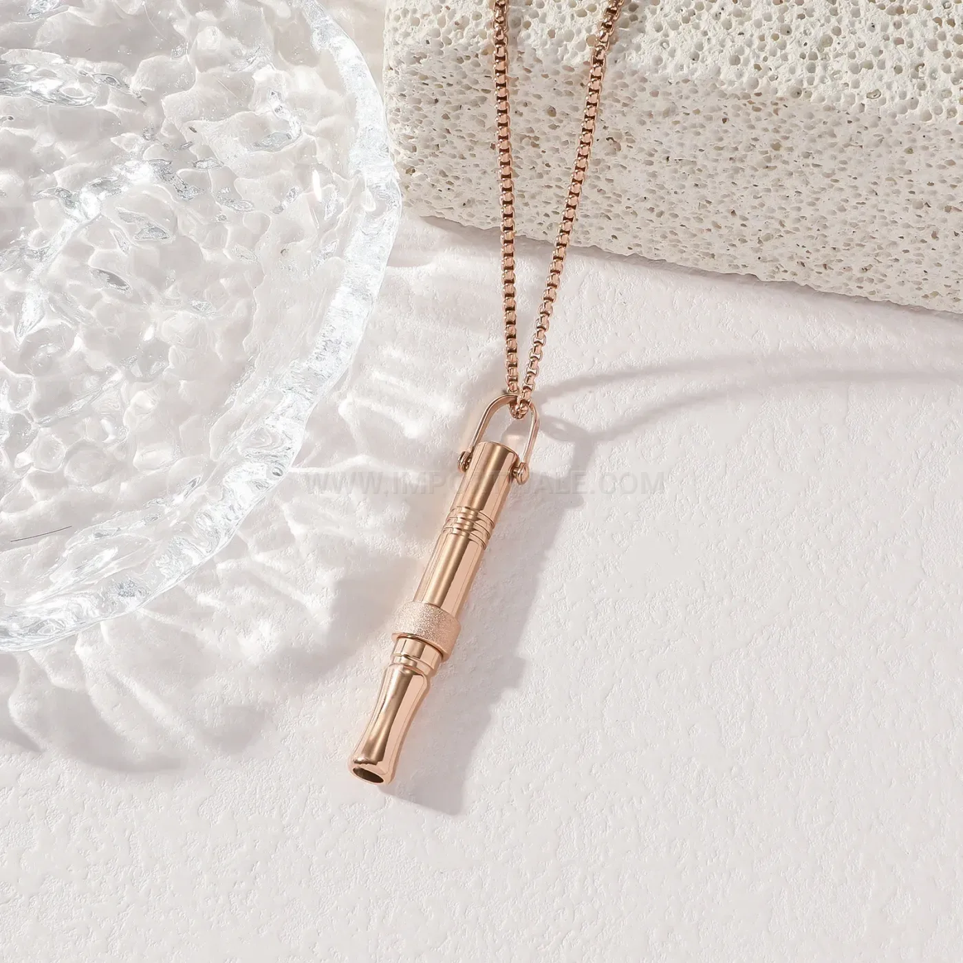 Classic Mindful Breathing Faith Pendant Stainless Steel Necklace