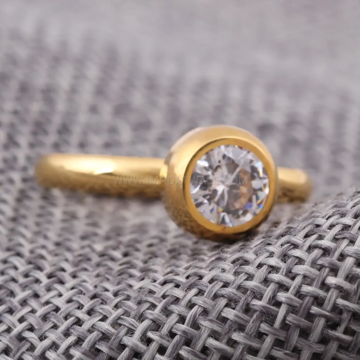 Bold Detachable Crystal Stainless Steel Geometric Pinky Ring