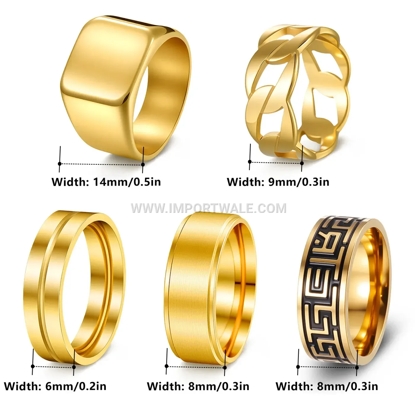 Minimalist Stainless Steel Stackable Ring Set