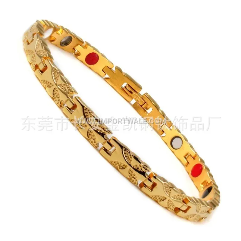 Geometric Gold Plated Titanium Steel Chain Link Bracelet