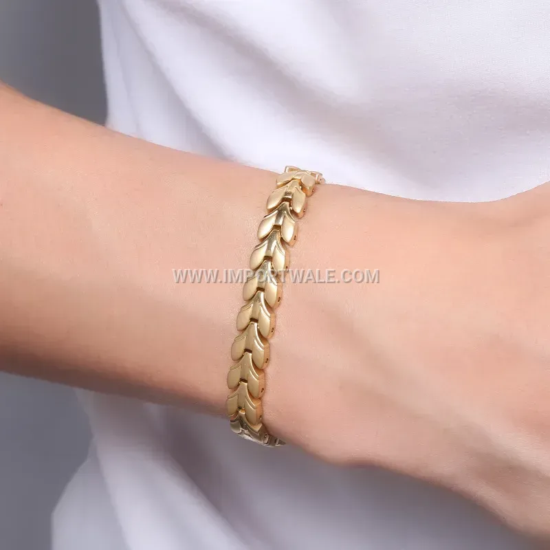 Wheat Ear Titanium Steel Magnetic Energy Bracelet