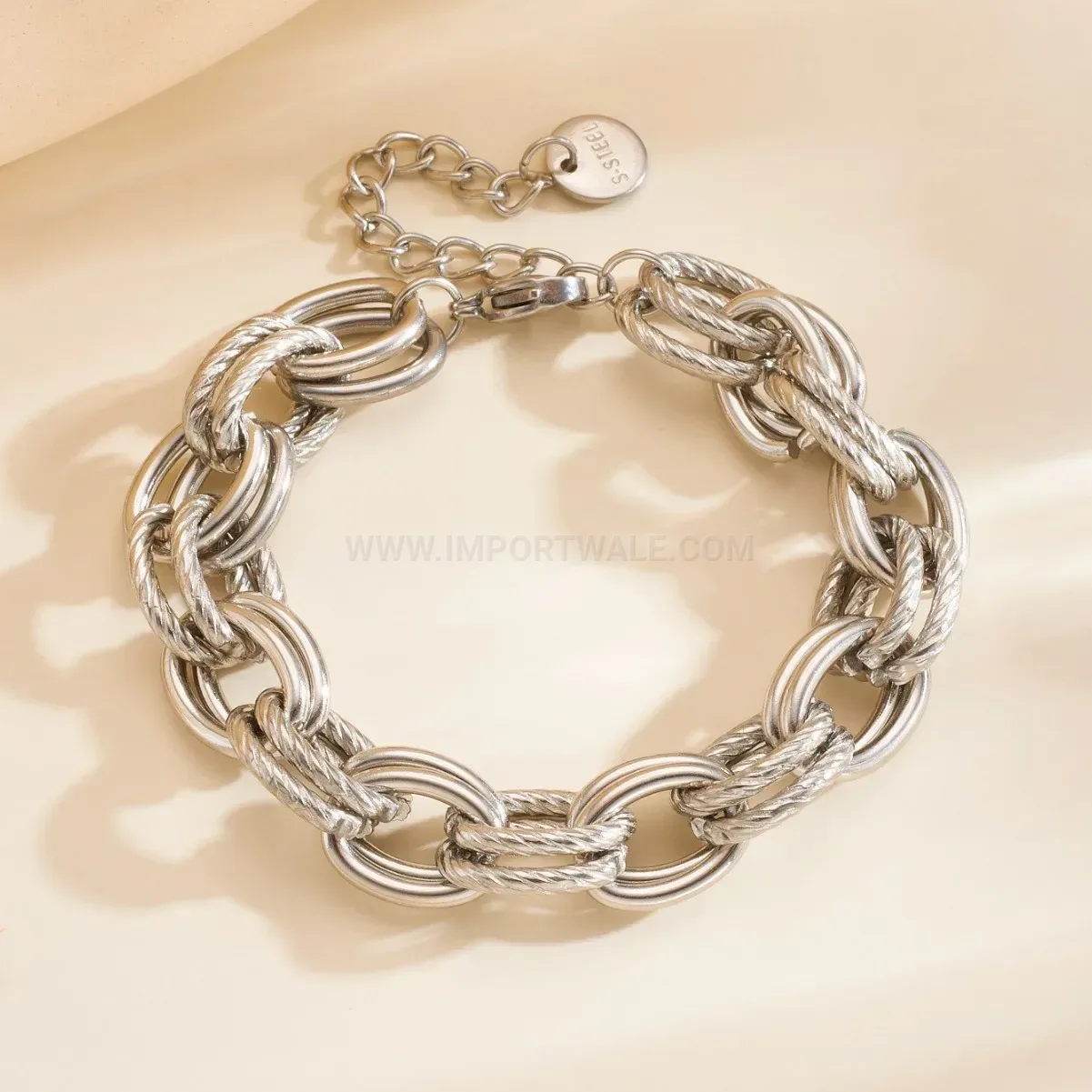 Fashion Punk Style Metallic Knot Chain Bracelet