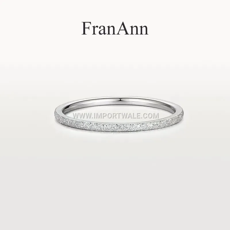 Frosted Matte Stainless Steel Slim Band Ring