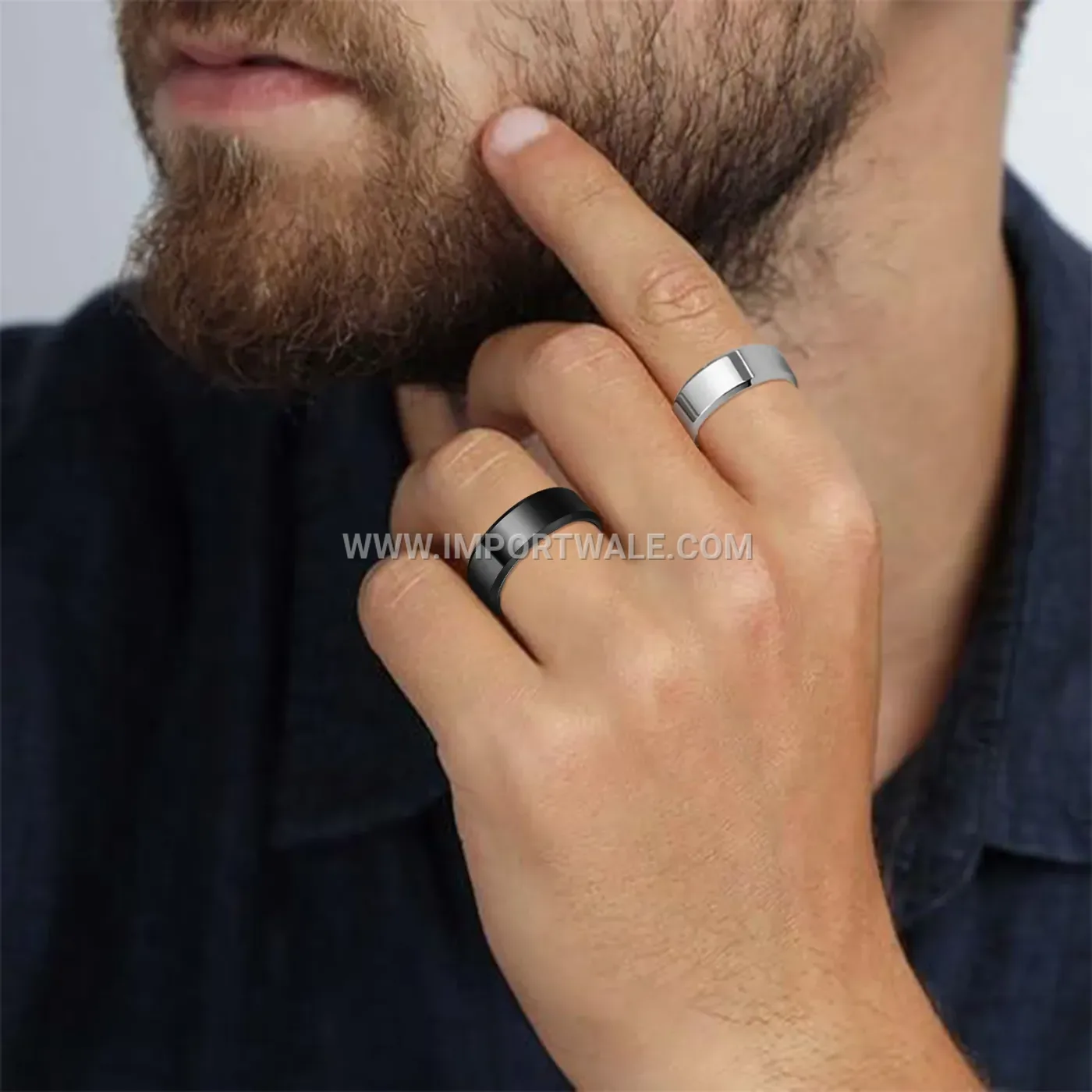 Polished 8mm Stainless Steel Band Ring