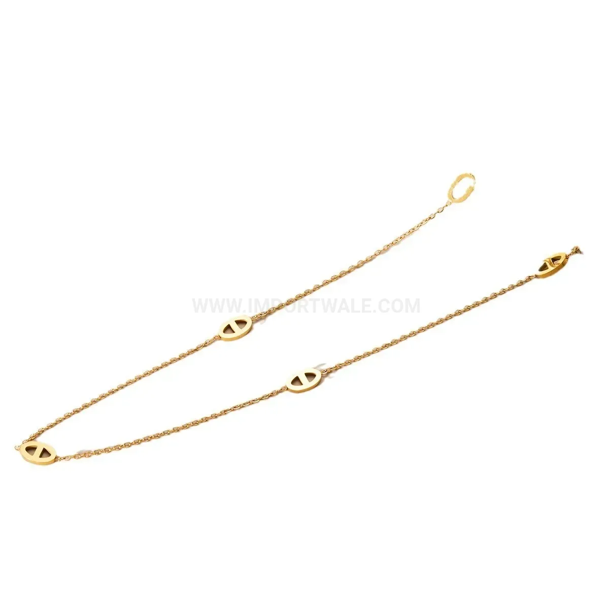Bold Layered Titanium Steel Pig Nose Link Long Sweater Necklace