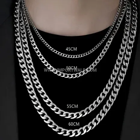 Stainless Steel Double Weave Cuban Link Necklace