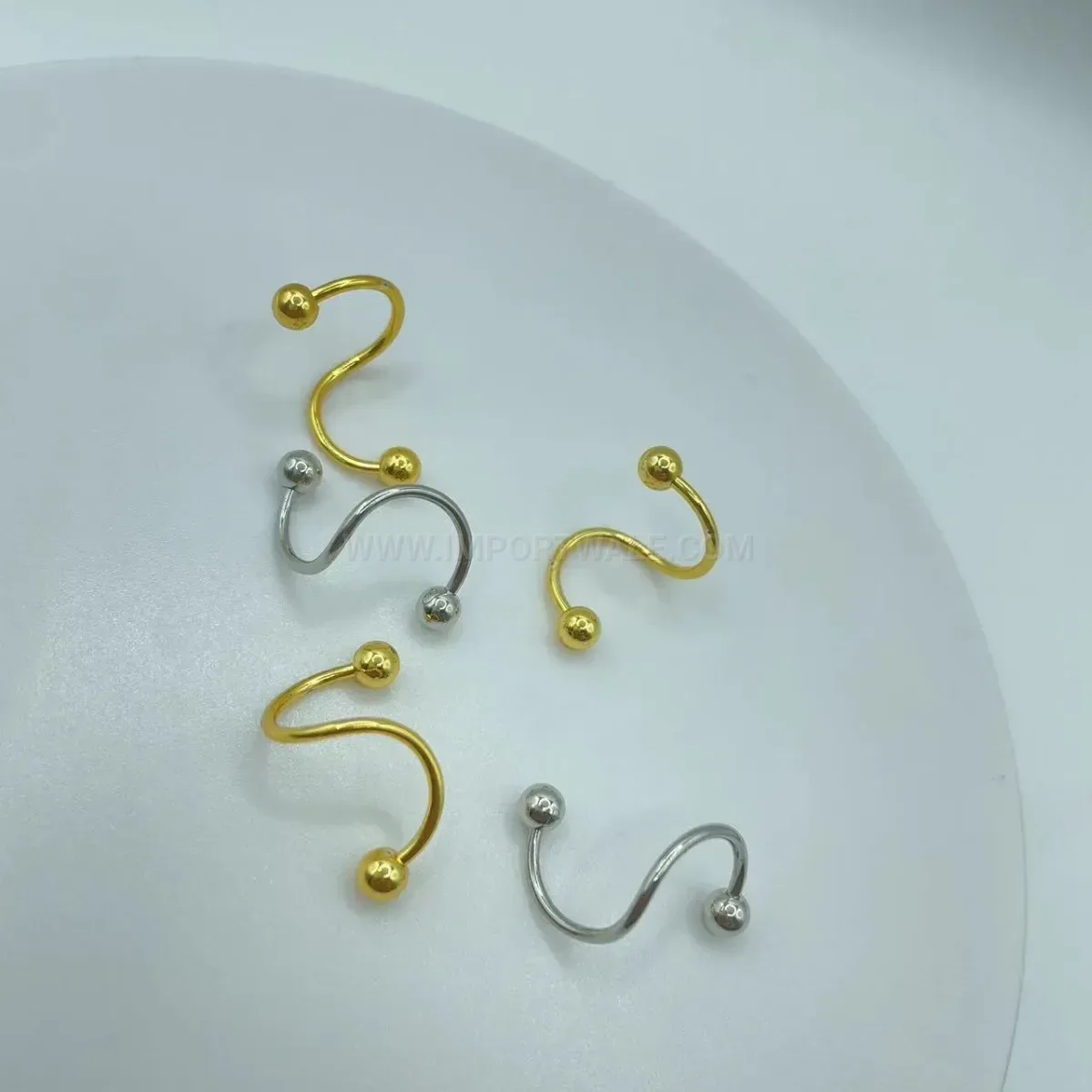 Trendy Vintage Stainless Steel S-Bar Piercing Earring Body Jewelry