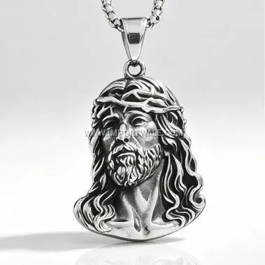 Stainless Steel Portrait Pendant Hip Hop Chain Necklace