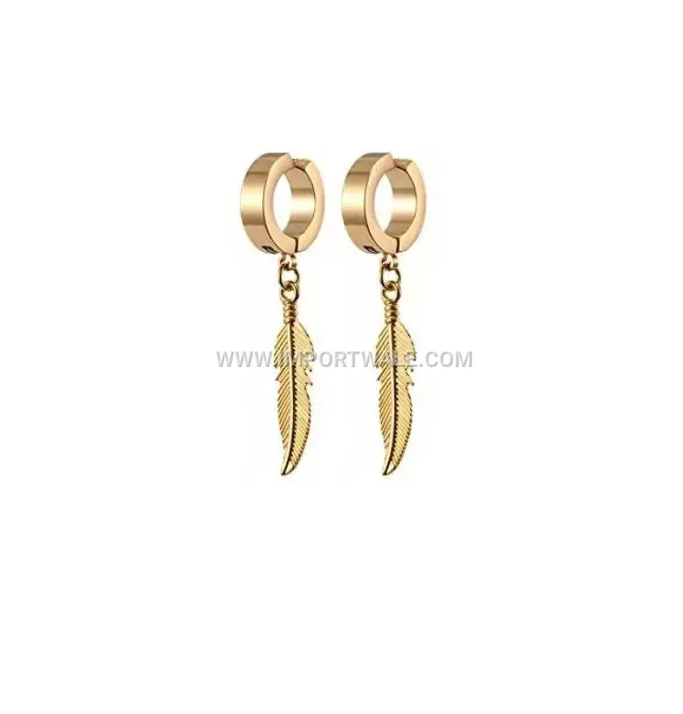 Stainless Steel Wing Shaped Non Pierced Drop Ear Clips