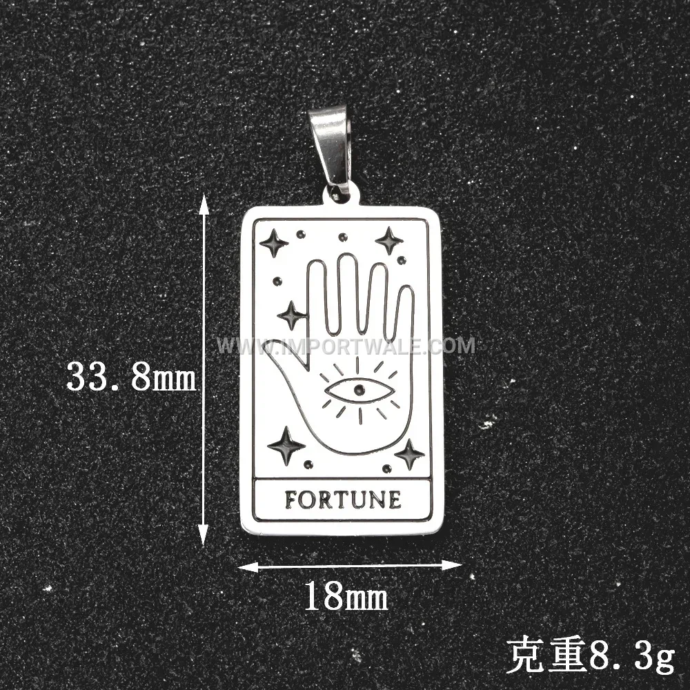 Men's Stainless Steel Geometric Line Art Hip Hop Pendant