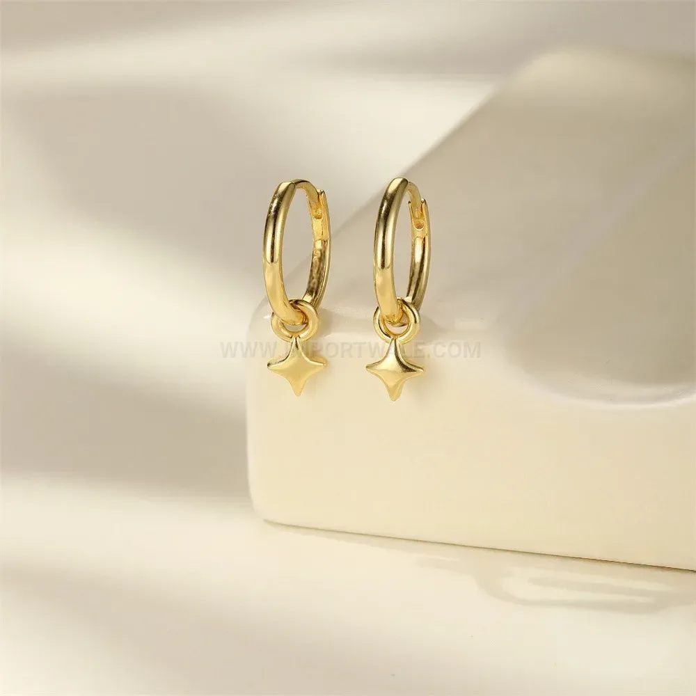 Premium Stainless Steel Pearl Charm Geometric Ear Cartilage Piercing Studs