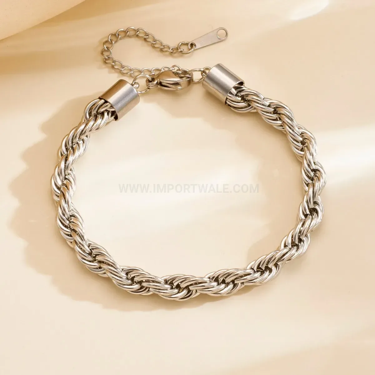 Twisted Rope Chain Stainless Steel Anti Tarnish Bracelet