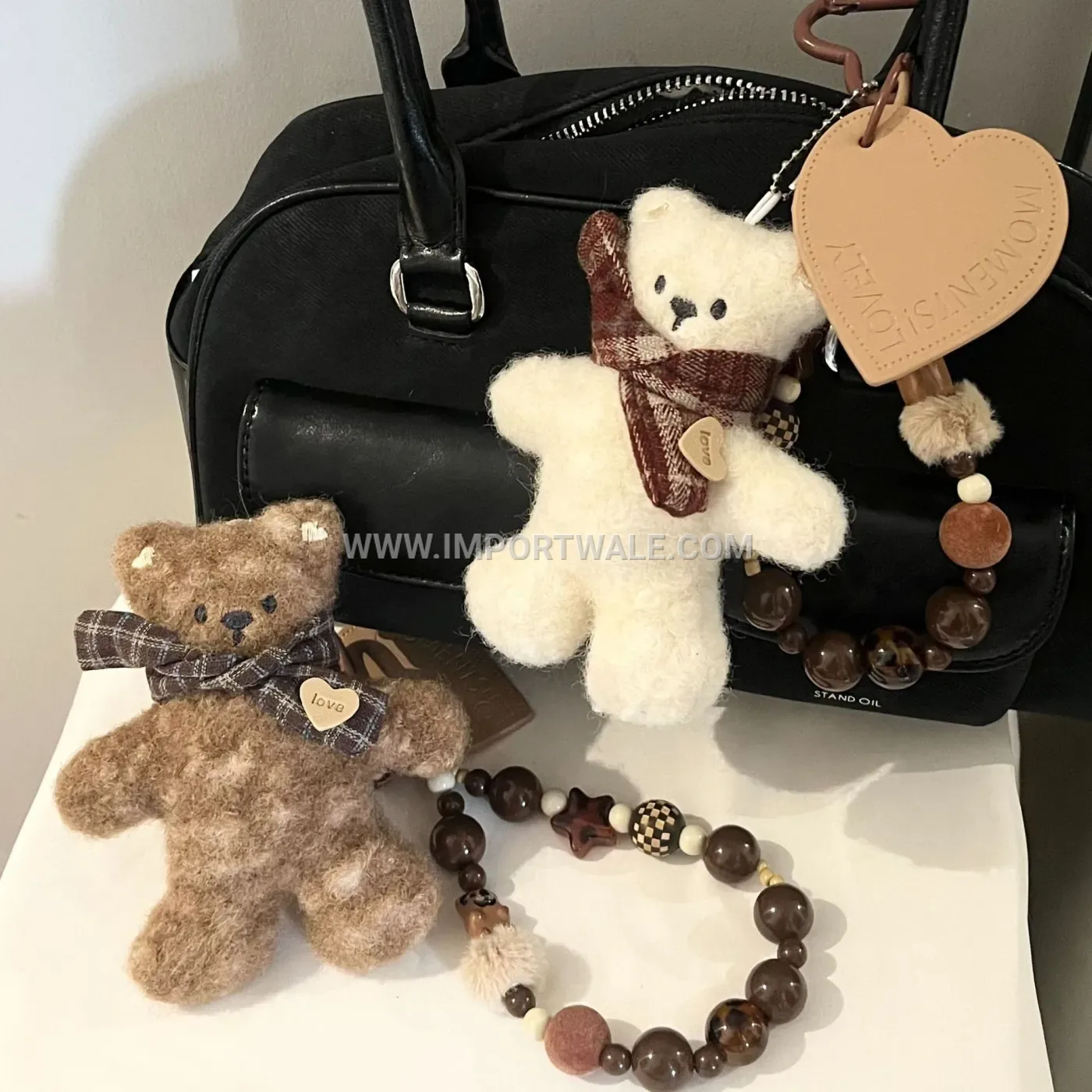 Plush Teddy Bear Keychain Bag Creative Key chains